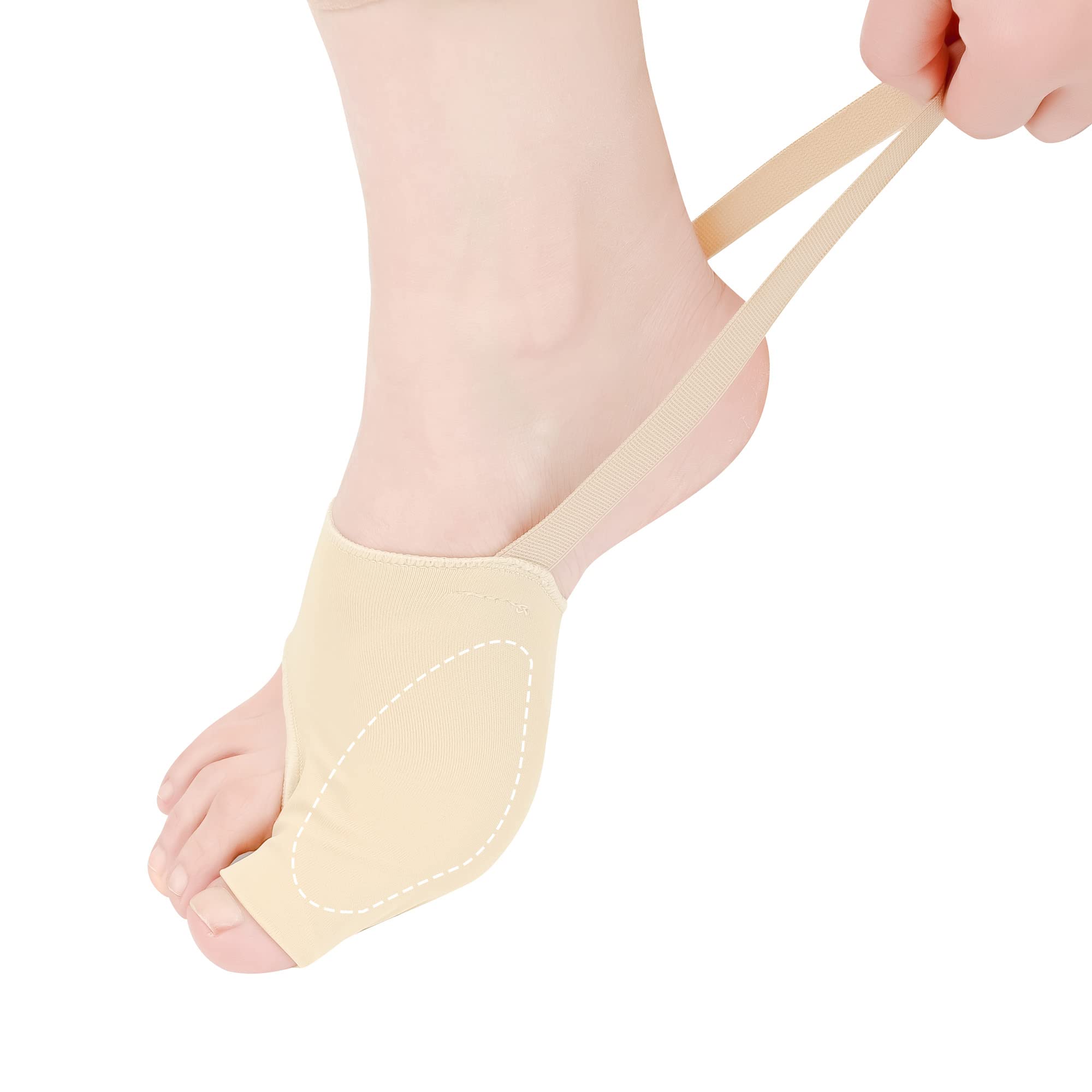 DYKOOK Bunion Corrector Sleeves Thin Bunions Relief Socks with Gel Bunion Protector Bunions Brace with Non-Slip Elastic Heel Strap and Pain Ease from Hallux Valgus,Blisters,Friction(L-1Pair)