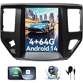 ULhome Car Stereo Radio Compatible with Nissan Pathfinder 2012-2020.8Core.Android 14.4+64G.10.4''Touchscreen Car Radio Support Bluetooth,Wireless CarPlay/Android Auto/5G/FM/GPS/SWC/Mirror Link Wait.