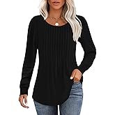 Yincro Women's Long Sleeve Shirts Fall Tunic Tops Dressy Casual Blouses