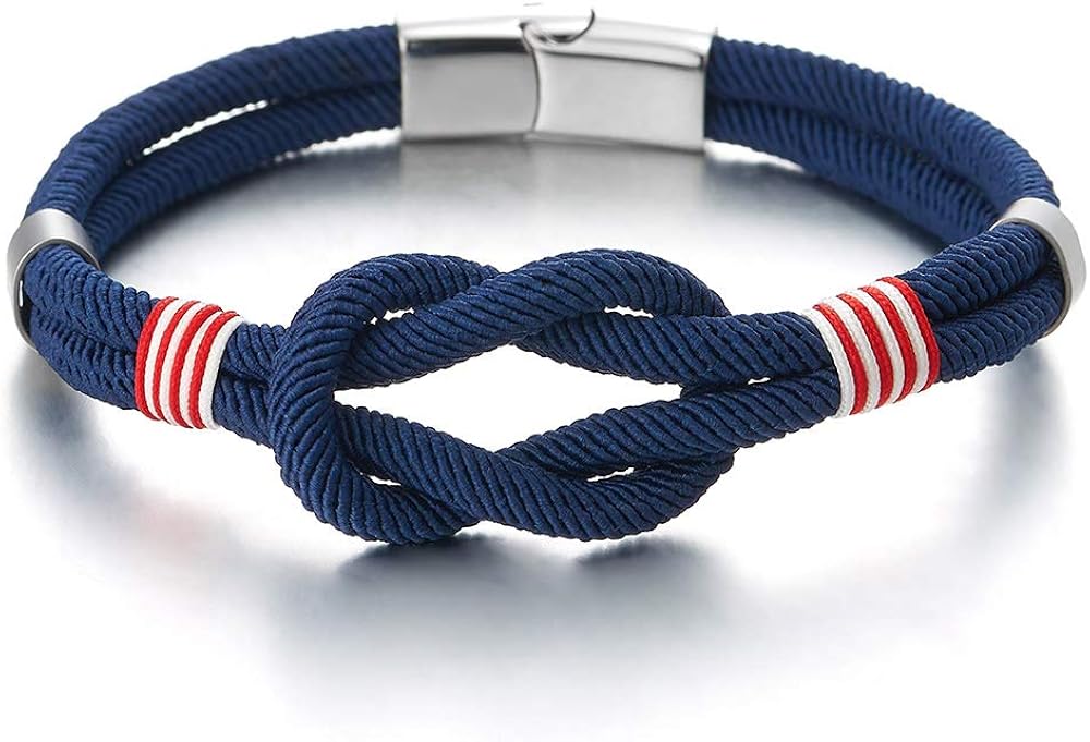 FINEASY 2 Pezzi Braccialetto Nautico Regolabilie, in CordaIntrecciata con Balena per Uomo Donna, Bracciale Uomo Surfer, Sportivo, Marinaresco, Corda per Navigare (Borgogna Blu Navy FINEASY 2 Pezzi Braccialetto Nautico Regolabilie, in CordaIntrecciata con Balena per Uomo Donna, Bracciale Uomo Surfer, Sportivo, Marinaresco, Corda per Navigare (Borgogna Blu Navy