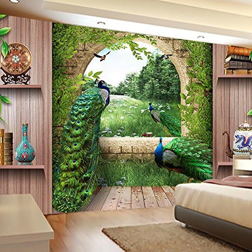 WXFC 3D Peacock Tapestry Blue Home Textiles Indian Mandala Tapestry Wall Hanging Bohemian Bedspread Hippie Sheet