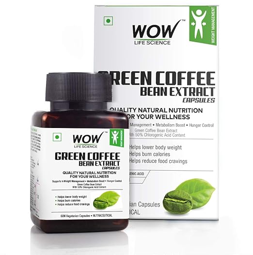 Buy Wow Green Coffee Bean Extract Capsules 60 Count Online at Low
