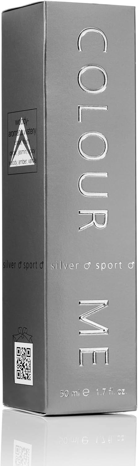 COLOUR ME Silver Sport Perfume for Men. 50ml Eau de Parfum, Luxury Fragrance, Mens Aftershave - Image 3