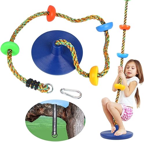 CDCASA Swing Climbing Rope Tree Swing Set Accessories for Kids