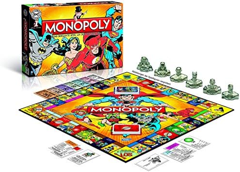 Amazon Com Winning Moves Games Dc Comics Retro Monopoly Board Game Toys Games
