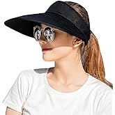 Sun Visor Hats Women Large Brim Summer UV Protection Beach Cap