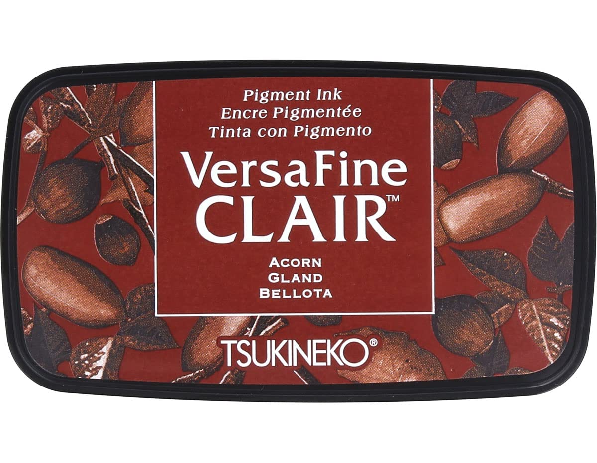 Tsukineko Acorn Versafine Clair Ink Pad, Synthetic Material, Brown, 5.6 x 9.7 x 2.3 cm