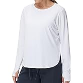 THE GYM PEOPLE Women's Long Sleeve Workout Shirts Lightweight Cotton Running Yoga Tops with Thumb Hole