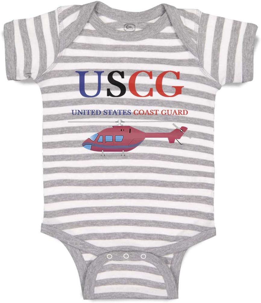 Custom Baby Bodysuit USCG United States Coast Guard Cotton Boy & Girl Clothes