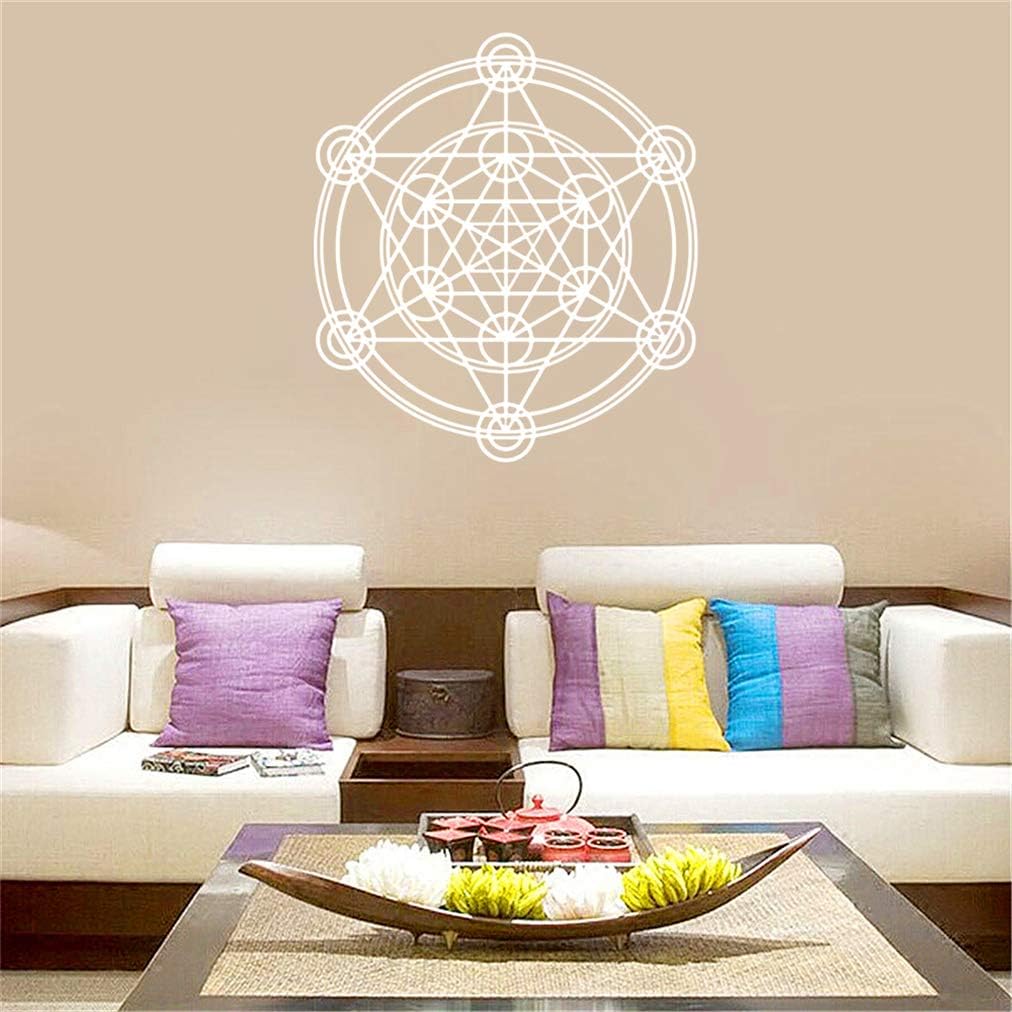 Amazon 3d ウォールステッカー シリーズ2 Metatron S Cube 白 神聖幾何学の錬金術壁紙 シール 飾り 部屋飾り インテリア 居間 リビング 部屋 窓 浴室 トイレ 冷蔵庫 キッチン 防水 ステッカー ポスター 42 42cm ウォールステッカー オンライン通販