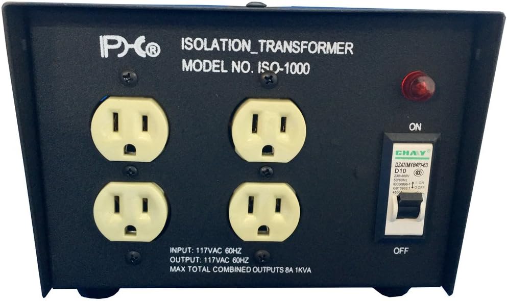 PHC ISO1000 1000 Watts AC Isolation Transformer with PassThrough