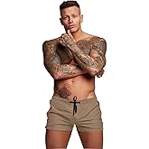 Mens Swim Trunks Quick Dry Swimwear Zipper Pockets, Swim Shorts with Mesh Lining