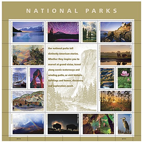 National Parks USPS Forever Stamps Sheet of 16 Postage Stamps 2016