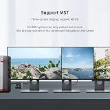 PRIZOM 8K DisplayPort 1x3 Splitter 8K60Hz 4K120Hz Hub Multi Monitor Extended view 3