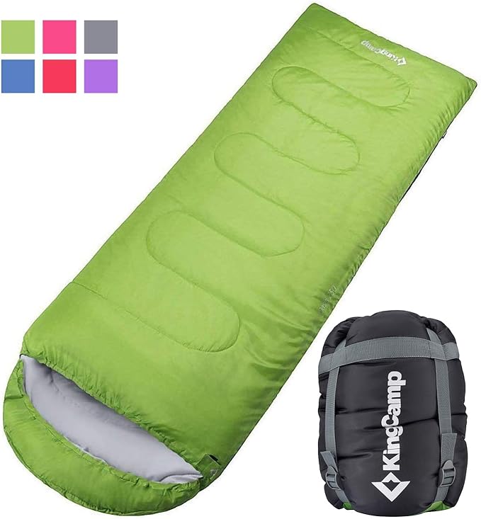 KingCamp Envelope Sleeping Bag 3 Season Lightweight Comfort Portable
