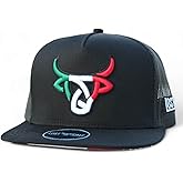 LOST CALF Mexico Flag 3D Stitch Black - Hats Cap, One Size-X-Large