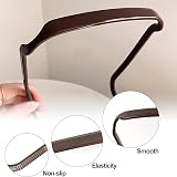BREEZO 2Pcs Square Headbands Curly Thick Hair Sunglasses Style Black Brown view 5