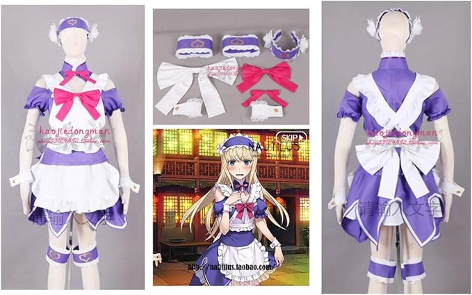 Amazon Fate Grand Order シュヴァリエ デオン メイド服 コスプレ衣装 髪飾り 腕輪 腿飾り コスプレ 仮装 通販