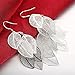 JUCAW Women Silvers Dangling Earrings, Sterling Silver Dangle Earrings, Fashion Jewelry Lightweight Leaf Earrings Dangles Birthday Gifts for Mom Wife Sister or Friends