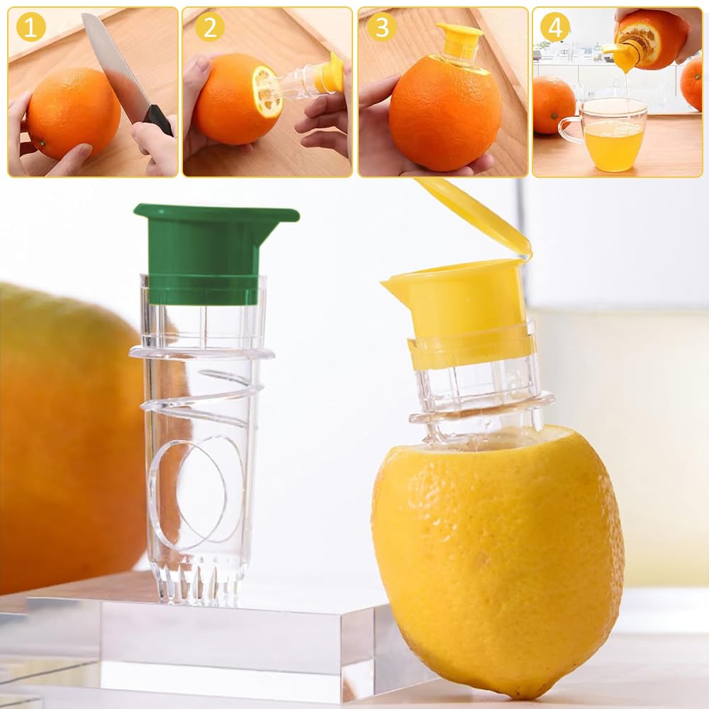 Zitronenpresse, 2 Stück Zitruspresse Manuell Lemon Squeezer Hand Lemon Squeezer für Zitronen, Orangen Handgehaltene Zitruspresse Und Zitronenausgießer 4