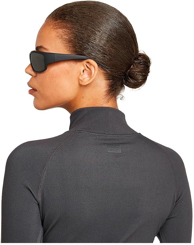 Para Mujer Top Seamless Zip, Gris (Grey Asphalt D26341-D989-G277), M