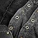 Punk Rock Man Cotton Leather Belt Sleeveless T-Shirt Front Strap Vest Bandage Casual Tank Tops (M) Black