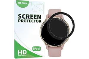 Aemus Compatible for Garmin Venu 3S Screen Protector (3 Pack) Smart Watch 3D Full Coverage Protective Film
