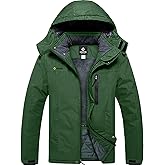 GEMYSE Men's Ski Snow Jacket Warm Winter Waterproof Coat Snowboard Rain Jacket Hooded Windproof Windbreaker