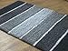Chardin home Cordural Stripes Bath Mat, Set of 2 Bath Rugs (17x24 Inches & 21x34 Inches) | Non Slip Bathroom Rug, Machine Washable, Plush, Highly Absorbent | Ombre Dark Grey & White