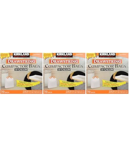 Amazon.com: Kirkland Signature Compactor Bags, 18 Gallon, Smart