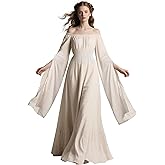 L'VOW Women Victorian Dresses Renaissance Dress Medieval Costume for Celtic Fairy Witch Wedding