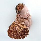 Vomdrok Newborn Photography Outfits Girl Baby Photography Props Lace Romper Headress Newborn Outfits Girls Photoshoot Props