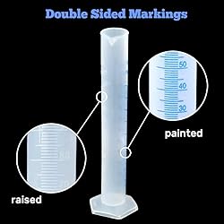 Kalevel 6pcs Polypropylene Graduated Cylinder 100ml