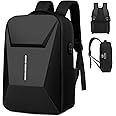 JUMO CYLY Anti-theft Hardshell Mens Laptop Backpack,Waterproof Travel Backpacks Fit 15.6 Inch Carry on backpack TSA Daypack with USB Charging Port