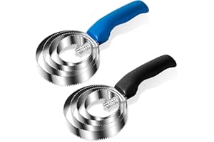 MetVot 2 Pack 4 Rings Double Sided Curry Comb, Stainless Steel Curry Comb with Soft Touch Grip