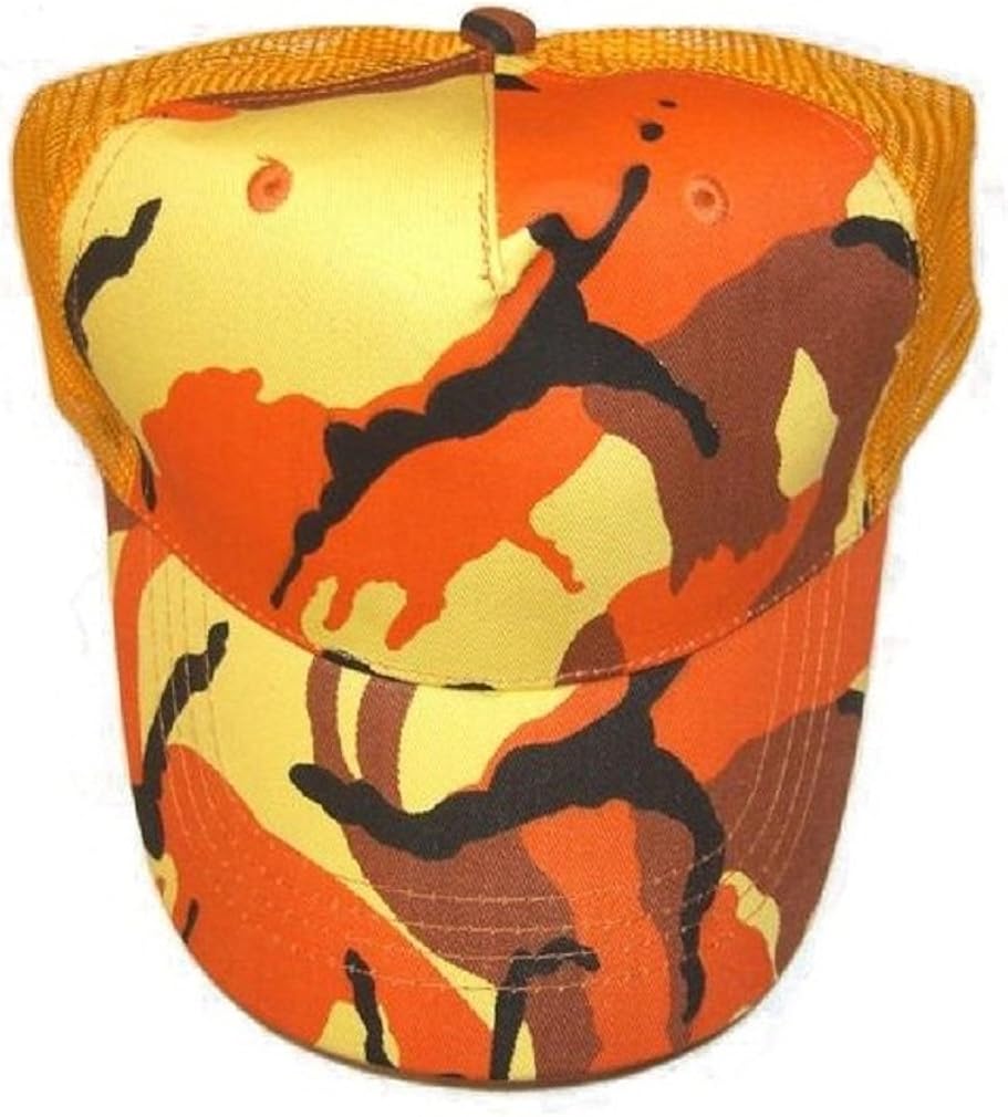 Orange Camouflage Trucker Mesh Hat Snapback Style Camo Cap Clothing