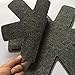 Set of 9 Gray Pan and Pot Protectors，3 Different Size，Avoid Scratching and Protect Surfaces