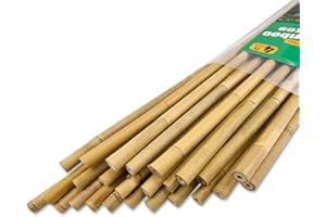 Jollybower 25pcs 1/2" D Thicker Heavy Duty Bamboo Stakes, 4FT Plant Stakes, Natural Garden Stakes for Tomato, Bean, Flowers,Trees Potted and Climbing Plant Support