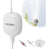 FEDOUR Mini Whisper Aquarium Air Pump, Nano Ultra Quiet Fish Tank Aerator, Fish Tank Bubbler Pump for Up to 10Gallon Betta Ta