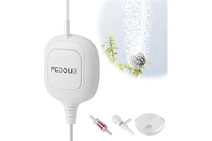 FEDOUR Mini Whisper Aquarium Air Pump, Nano Ultra Quiet Fish Tank Aerator, Fish Tank Bubbler Pump for Up to 10Gallon Betta Ta