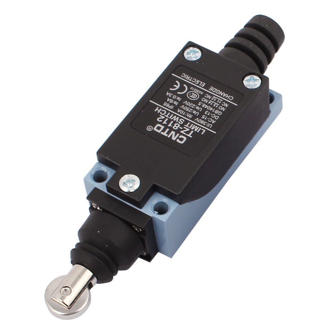 Sourcingmap 1 Set TZ-8112 Parallel Roller Plunger Actuator Limit Switch 6A/250VAC 0.3A/220VDC for CNC Mill 3D Printer Door Switch