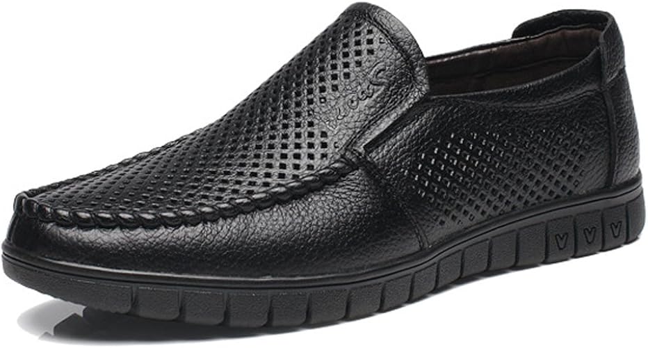 Bequeme Klassische Schuhe für Männer, Mokassins, Flache Sohle und weiche Sohle aus echtem Leder