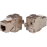 Monoprice Cat6A RJ-45 Keystone - FTP, Toolless, 180-Degree, Die Cast, Shielded - Entegrade Series