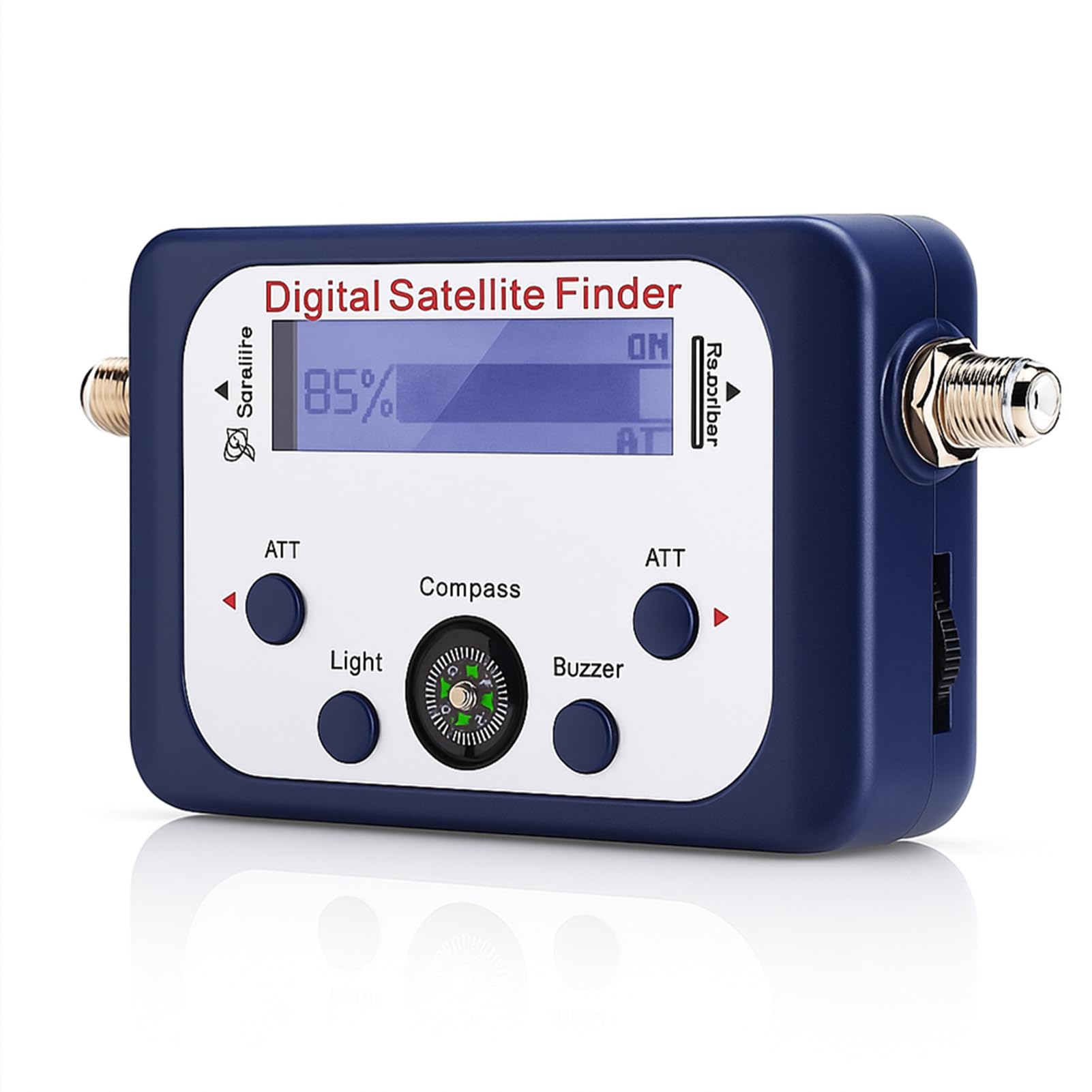 950-2150MHz Portable Digital Satellite Signal Finder Meter with LCD Graphic Display Screen Backlight Compass Buzzer Control for Campers