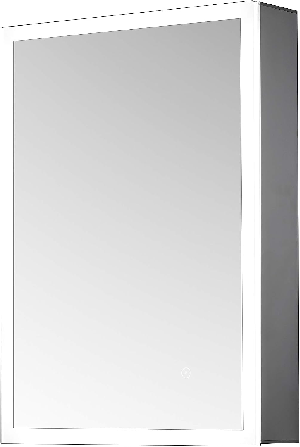 Keenware KBM-102 LED Bathroom Mirror Cabinet with Shaver Socket; 500x700mm , Grey - Image 3