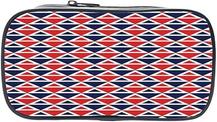 Amazon カスタマイズ可能なペンバッグ アメリカ ニューヨーク市街の景色 自由の女神とアメリカ国旗 自由のトーチイラスト 赤グレー 子供用 3dプリントデザイン 8 7インチ 4 3インチ 1 8インチ ペン立て 文房具 オフィス用品