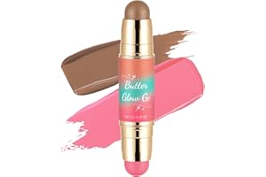 SPRINGSKY Dual-Ended Blush and Bronzer Stick – 2-in-1 Creamy Face Cheeks Contour Makeup, Smooth Hydrating Formula, Buildable Color for Natural Radiant Glow Beauty For Women (Sunkissed Rose)