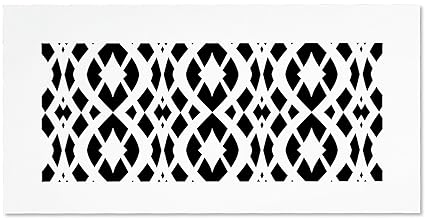 Saba Air Vent Cover Grille Acrylic Plexiglass 8 X 14 Duct Opening 10 X 16 Overall White Finish Decorative Register Covers For Walls And