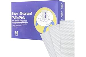 CUXFLS Disposable Potty Absorbent Pads for Kids Travel,Toilet Refill Pouch for Toddler Toilets Portable Fast-Acting Absorbent Fit All Baby Travel Potty Bags - 50 Pads
