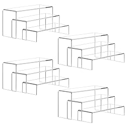 ANDGOO Large Acrylic Risers, Clear Rectangular
